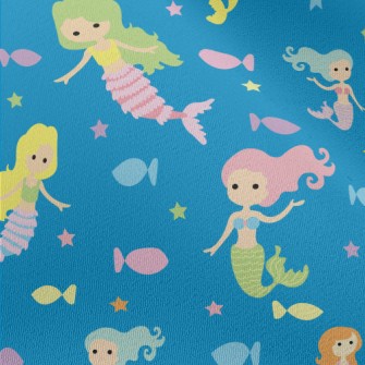Cartoon Different Mermaids And Chiffon