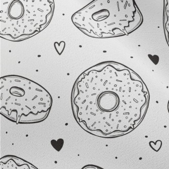 Simple Donuts And Love Hearts Chiffon