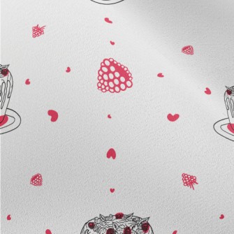 Simple Berry Cake With Heart Chiffon
