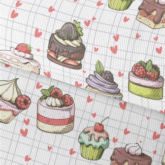 Hand Drawn Various Cupcakes An Waterproof Oxford