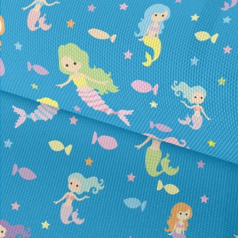 Cartoon Different Mermaids And Waterproof Oxford