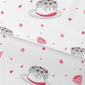 Simple Berry Cake With Heart Waterproof Oxford