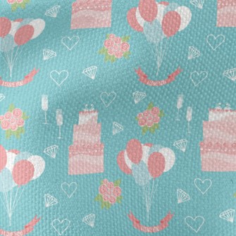 Wedding Pink Cake Balloons Ros Waterproof Canvas