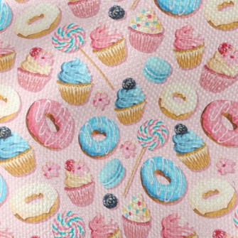 Various Small Cakes, Flowers A Waterproof Canvas