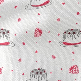 Simple Berry Cake With Heart Waterproof Canvas