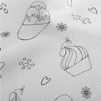Simple Lines Ice Cream And Flo Athletic Mesh Flat Back