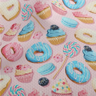 Various Small Cakes, Flowers A Athletic Mesh Flat Back