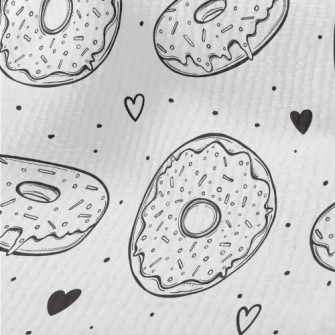 Simple Donuts And Love Hearts Terry