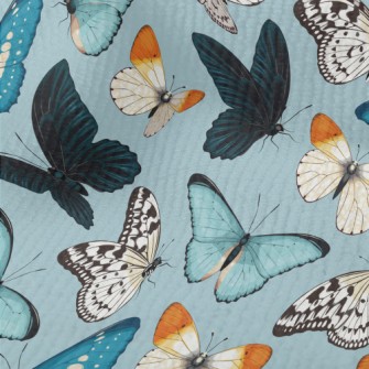 Different Colorful Butterflies Terry