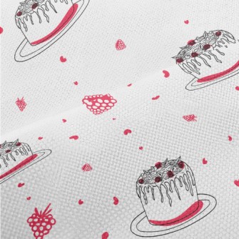 Simple Berry Cake With Heart Performance Linen