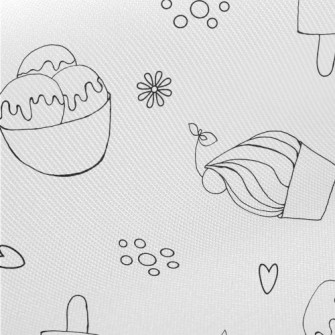 Simple Lines Ice Cream And Flo Twill