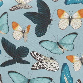 Different Colorful Butterflies Twill