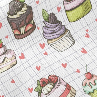 Hand Drawn Various Cupcakes An Standard Corduroy