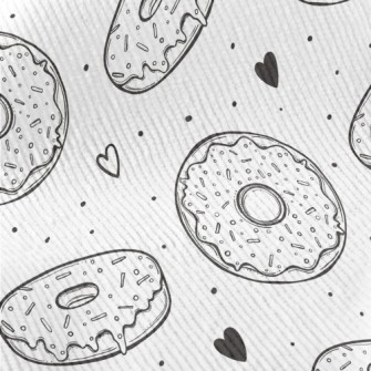 Simple Donuts And Love Hearts Standard Corduroy