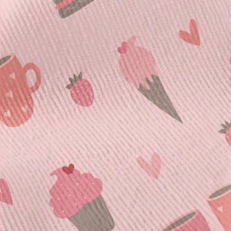 Pink Ice Cream Cake Cup Standard Corduroy
