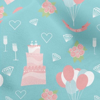 Wedding Pink Cake Balloons Ros Micro Fleece