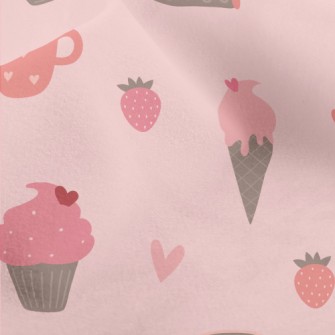 Pink Ice Cream Cake Cup Micro Fleece