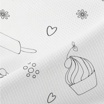 Simple Lines Ice Cream And Flo Piqué