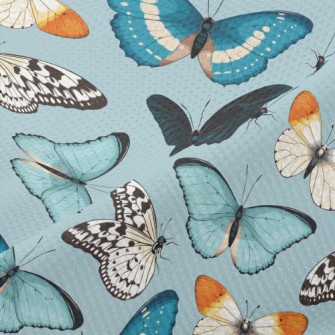 Different Colorful Butterflies Piqué
