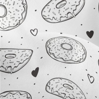 Simple Donuts And Love Hearts Lightweight Performance Linen