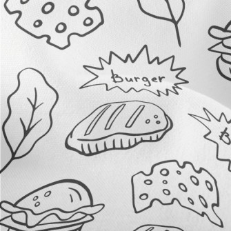 Line Hamburger Cheese Leaves Lightweight Performance Linen
