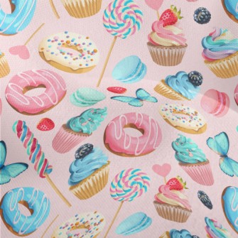 Cute Little Cake Candy Donut Lightweight Performance Linen