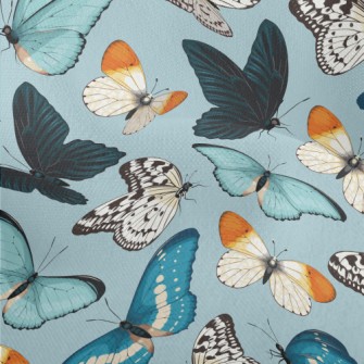 Different Colorful Butterflies Lightweight Performance Linen
