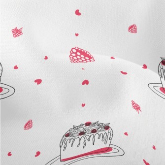 Simple Berry Cake With Heart Lightweight Performance Linen