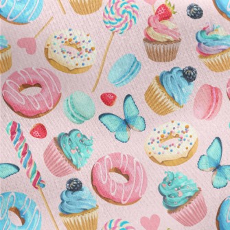 Cute Little Cake Candy Donut Jersey Backed Fleece