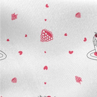 Simple Berry Cake With Heart Jersey Backed Fleece