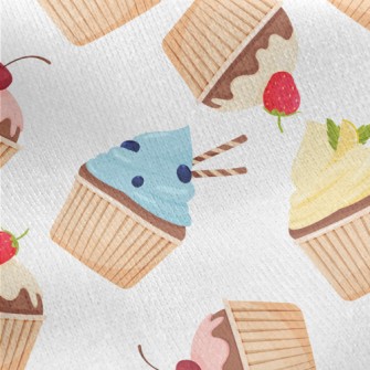 Various Flavor Cup Cakes Jersey Backed Fleece