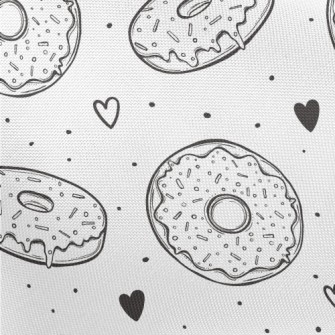 Simple Donuts And Love Hearts Pongee