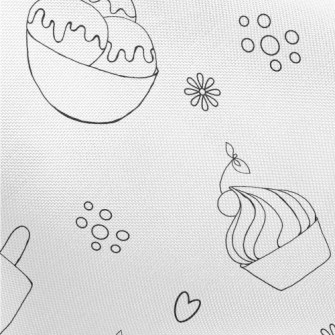 Simple Lines Ice Cream And Flo Pongee