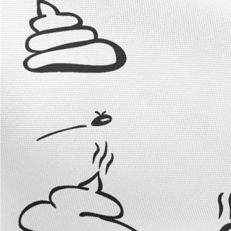 Simple Lines Stinky Shit Pongee