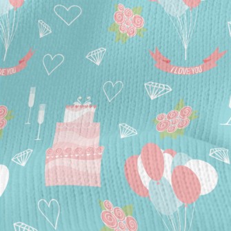 Wedding Pink Cake Balloons Ros Stretch Jersey