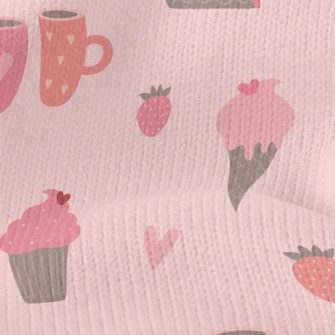 Pink Ice Cream Cake Cup Stretch Jersey