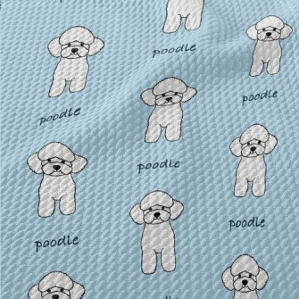 Fluffy Poodle Birdseye Piqué