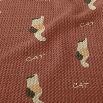 Three-color Tabby Cat Birdseye Piqué
