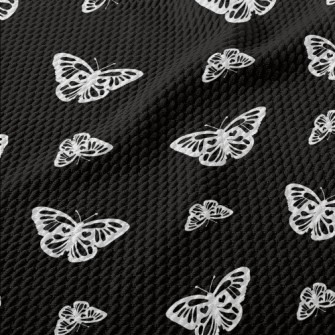 White Delicate Butterfly Birdseye Piqué