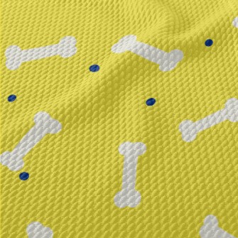 Simple Color Block Dog Bones Birdseye Piqué