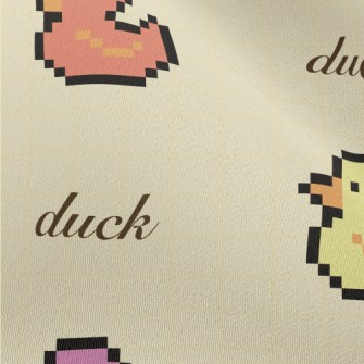 Pixel Colored Duck Chiffon