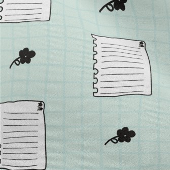 Blank Paper And Flowers Chiffon