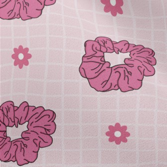 Bright Pink Hairband Flowers Chiffon