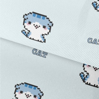 Cartoon Pixel Cat Waterproof Oxford