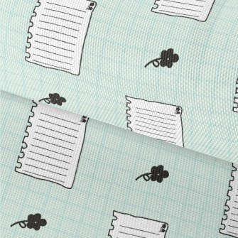 Blank Paper And Flowers Waterproof Oxford