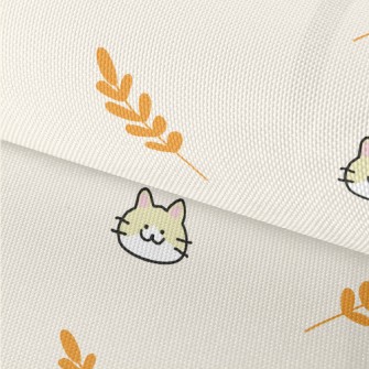 Cute Little Cat And Rice Waterproof Oxford
