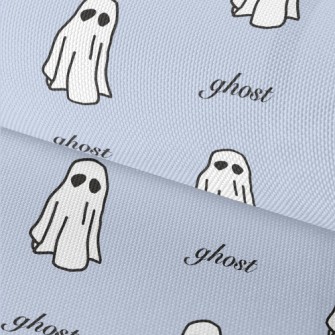 White Cute Ghost Waterproof Oxford