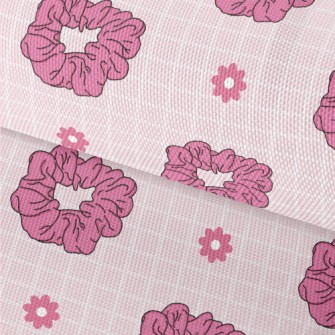 Bright Pink Hairband Flowers Waterproof Oxford