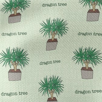 Hand Drawn Potted Dragon Tree Waterproof Canvas