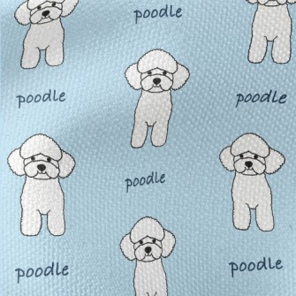 Fluffy Poodle Waterproof Canvas